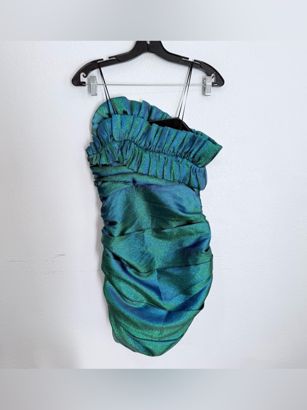 NWOT DO+BE Shimmery Glittery Strapless Mini Dress Women's Size Small - Picture 3 of 4